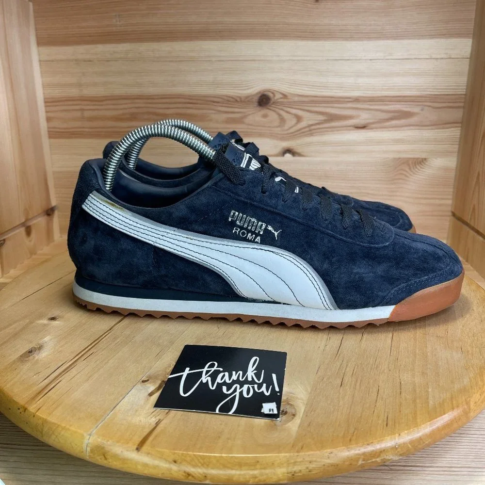 Puma Roma Lace Up Mens Size 9 Sneaker Shoes Blue